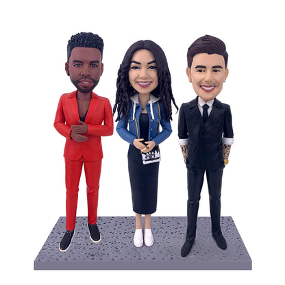 Fully Customizable Figure Bobblehead - 3 Person