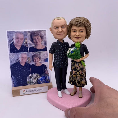 Custom Couples Bobbleheads Personalized Marriage Anniversary Gift