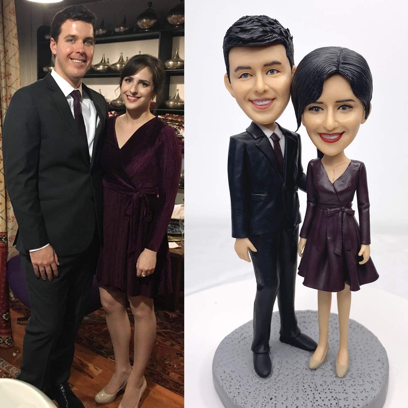 Custom Couples Bobbleheads Personalized Marriage Anniversary Gift