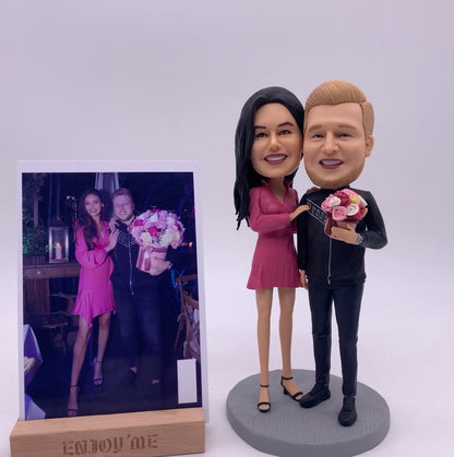 Custom Couples Bobbleheads Personalized Marriage Anniversary Gift